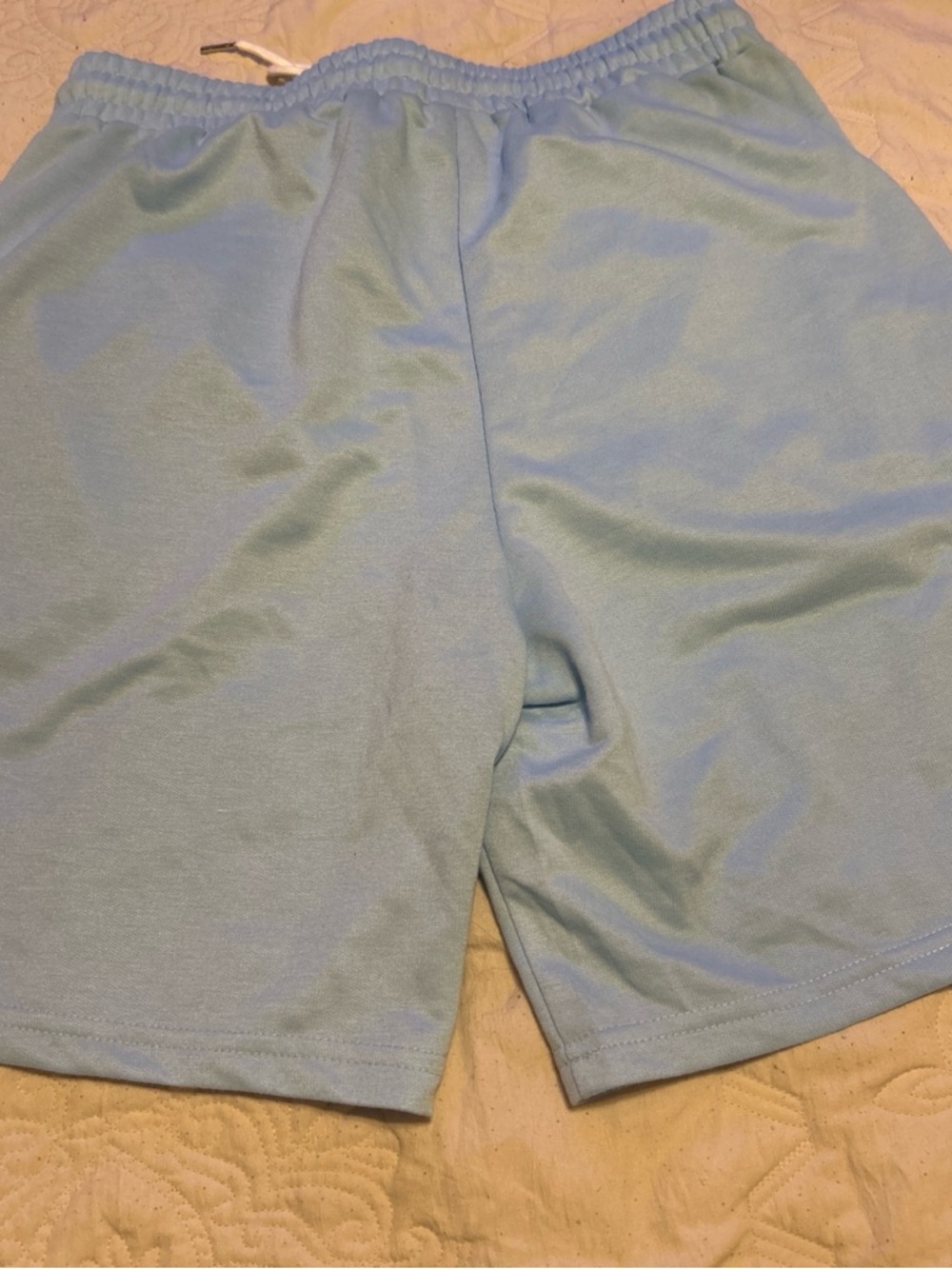 ROMWE Light Blue Elastic Waist Shorts with Pockets - Picture 3 of 3